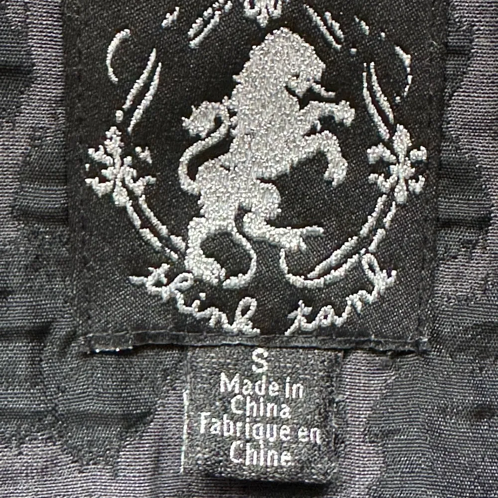 Think Tank Gray & Black Animal Print Wide Collar Hidden Button With Pockets Sz S - Image 10