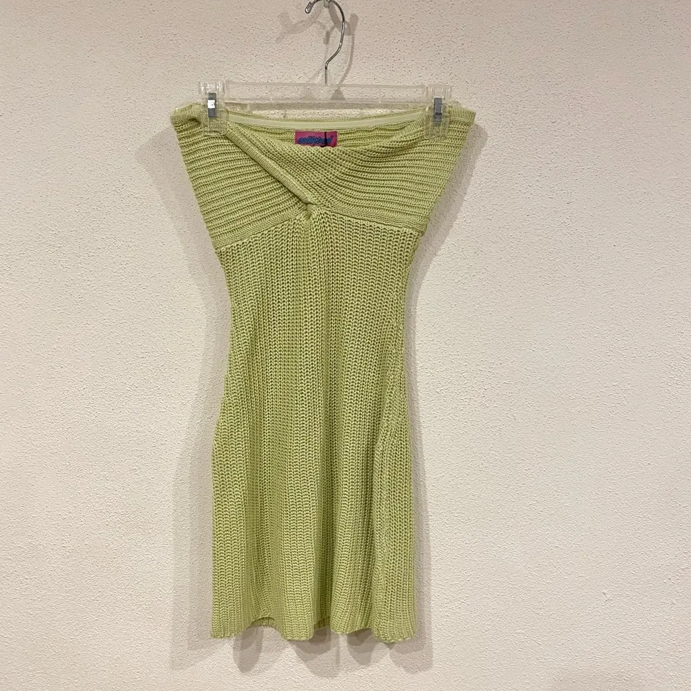 NWT EDIKTED Sammie Twist Front Knit Mini Dress Size Small - Image 2