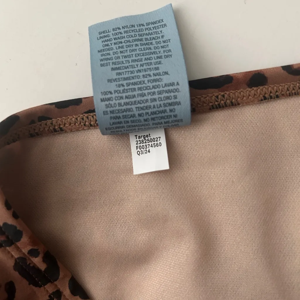 Shade & Shore Women's Animal Print High Waist Cheeky Bikini Bottom - Small - Image 4