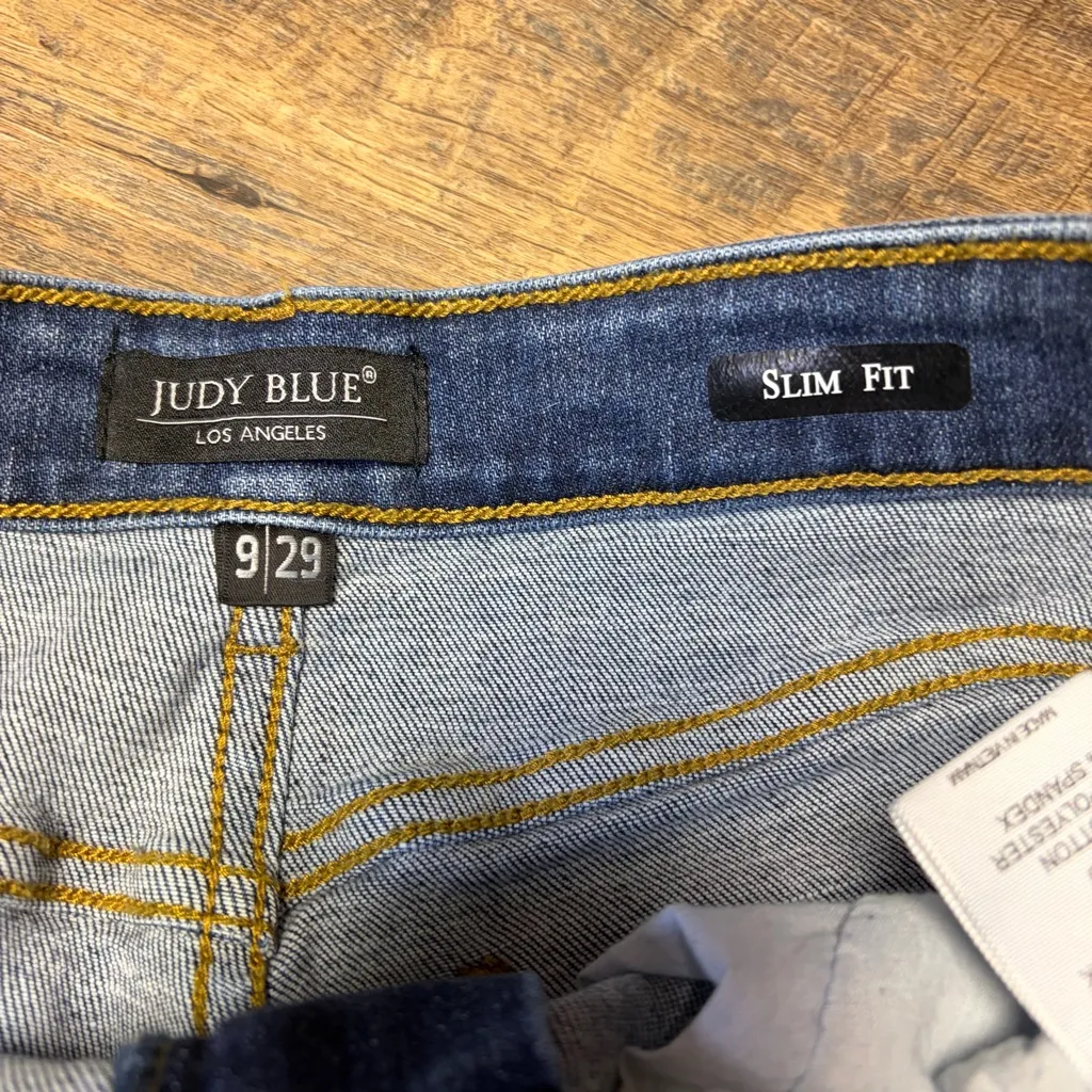 Judy Blue Slim Fit Jeans Womens 9/29 JB82549DK High Rise Stretch Blue Denim - Image 4