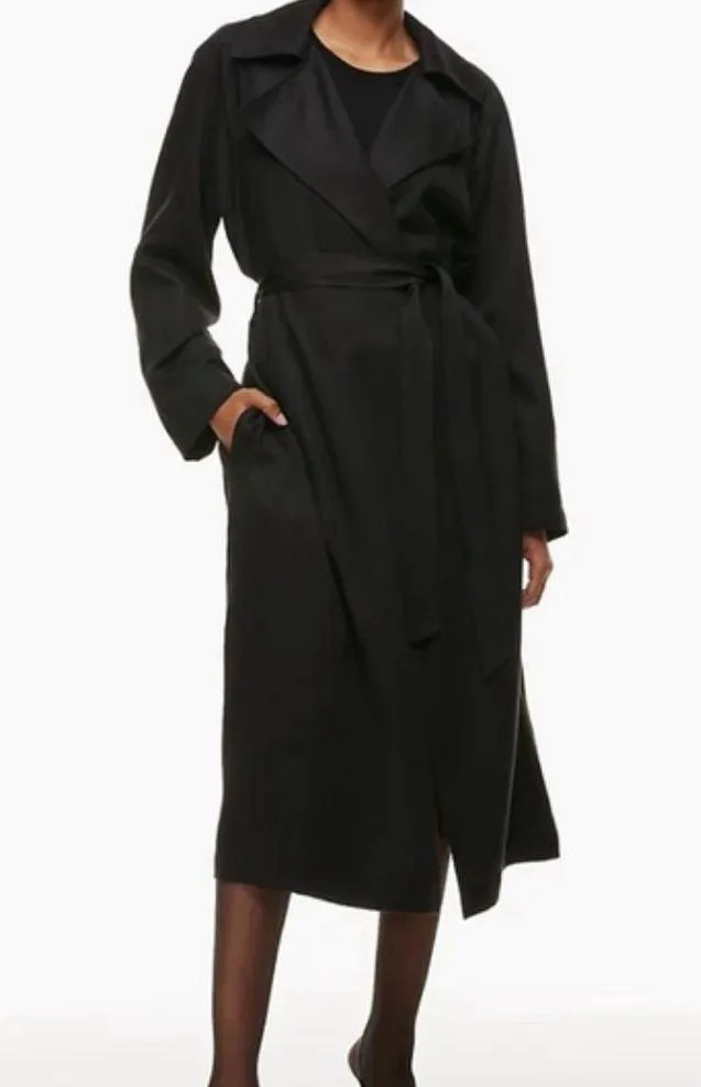 Aritzia Babaton Black Milestone Trench Coat Size: S - Image 2