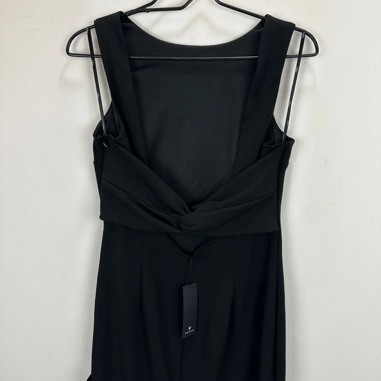 Lulus Love In Your Eyes Black Knotted Mermaid Maxi Dress Formal Medium NWT - Image 10