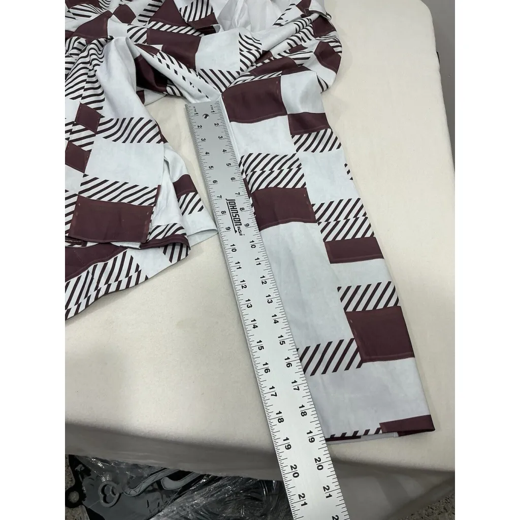 Womans White Purple Patch Work Design Lined 2 Button Front XL Blazer - Image 9