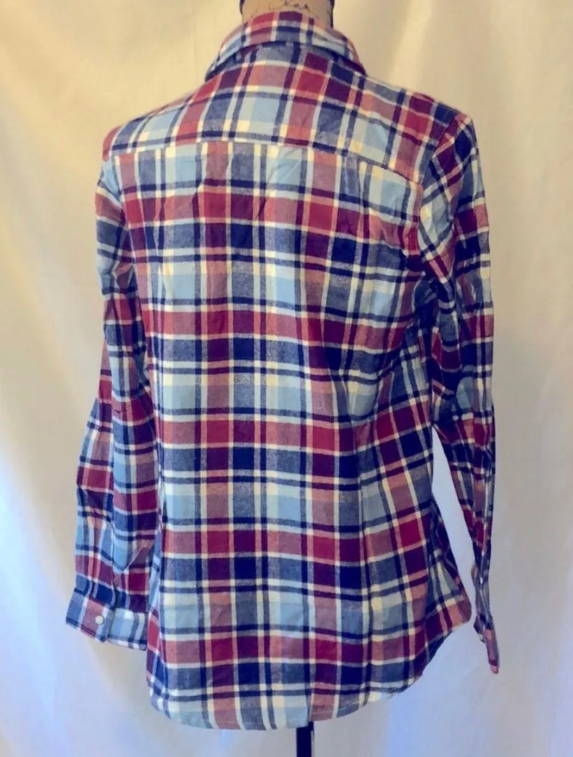 Shirt Plaid Button Up L - Image 4