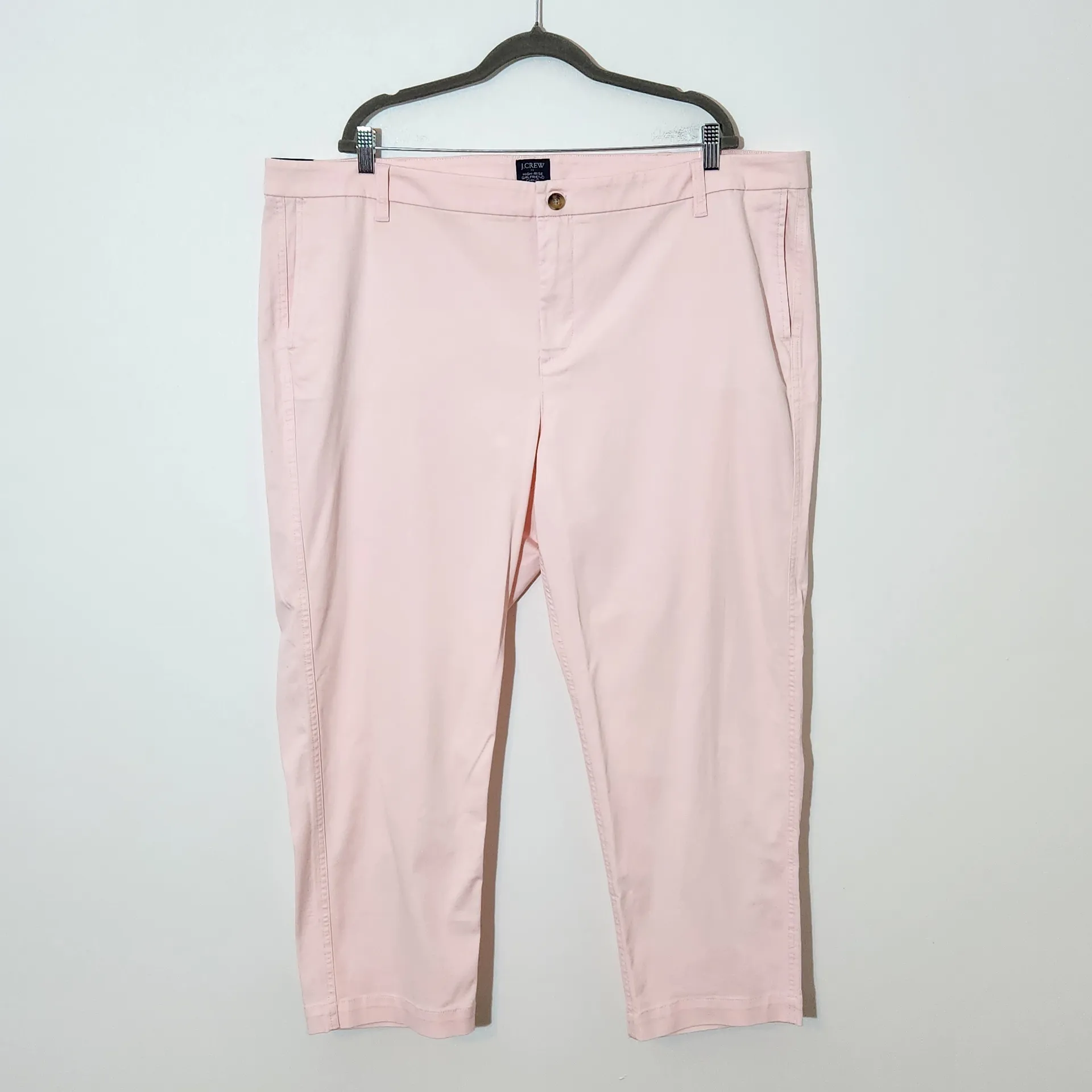 J. Crew Light Pink High-Rise Chino Pants NWT Sz 22 J. Crew Pink Girlfriend Chino - Image 2