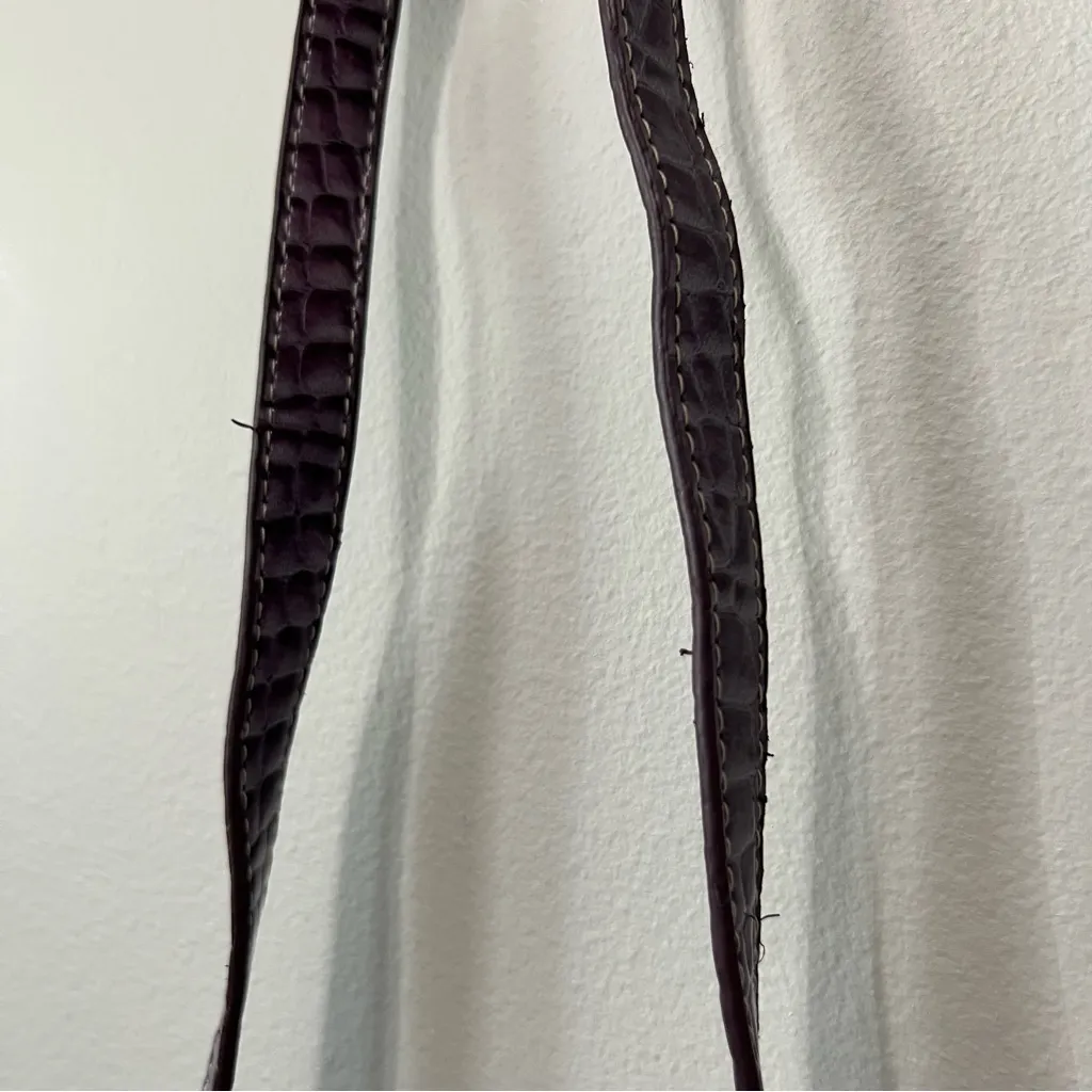 Kathy Van Zeeland Bag and Coin Purse Box Set in Purple Faux Crocodile - Image 14