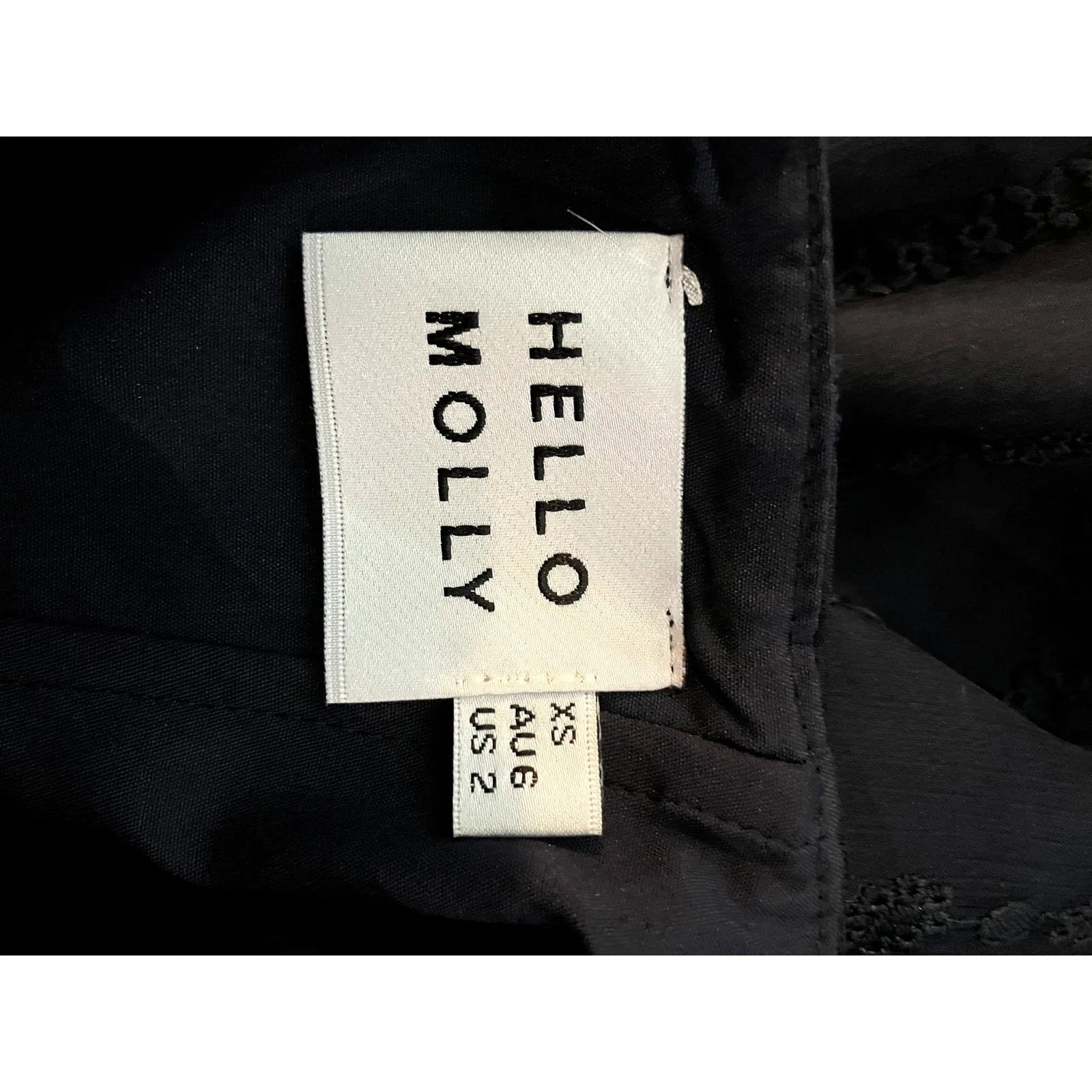 HELLO MOLLY Old Classic Mini Dress Sweetheart Neck Size XS US 2 Navy Blue - Image 3