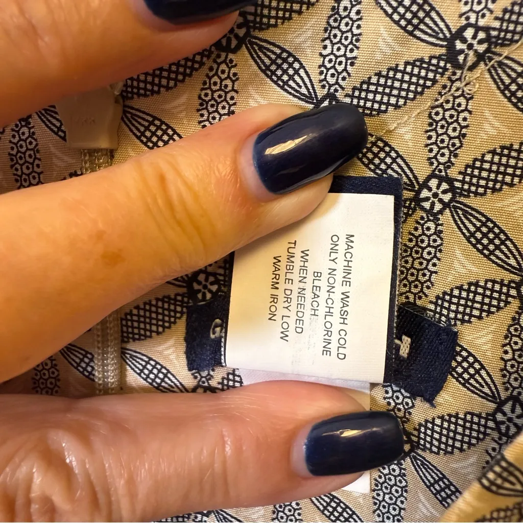 GAP Stretch Cotton Dress Sleeveless Crossover V-Neck Floral Women’s Size 14 - Image 12