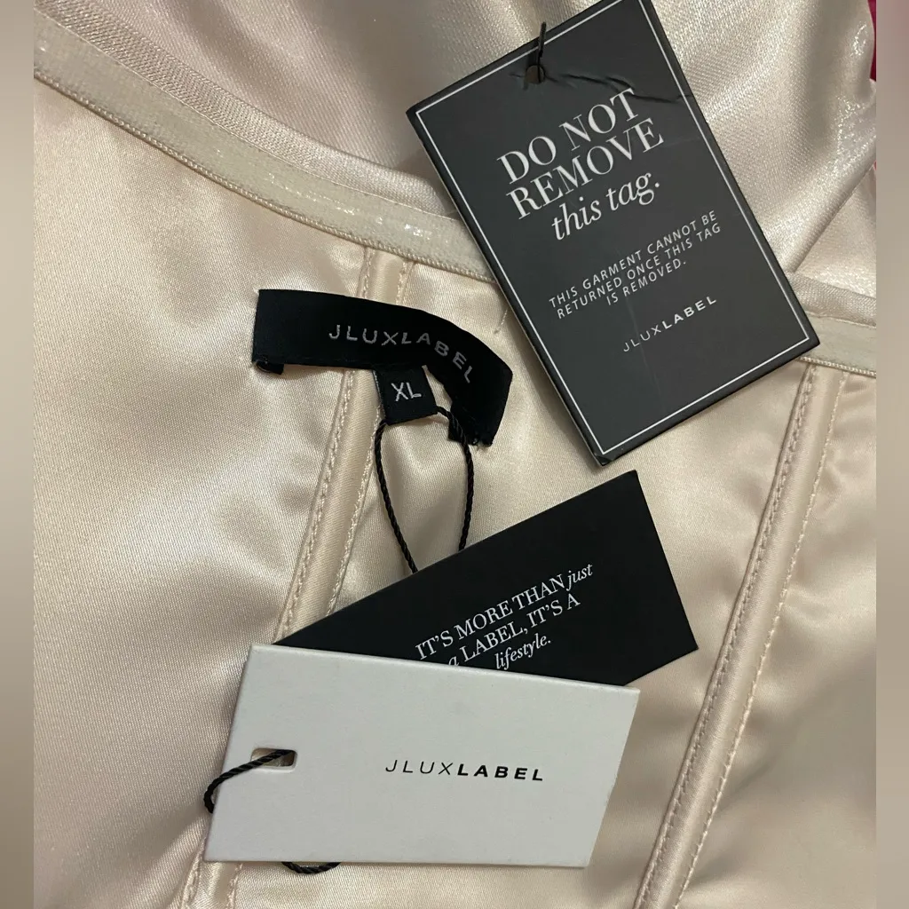 JLUXLABEL CHAMPAGNE GALA PLEATED TOP XL Color: Champagne
BNWT - Image 8