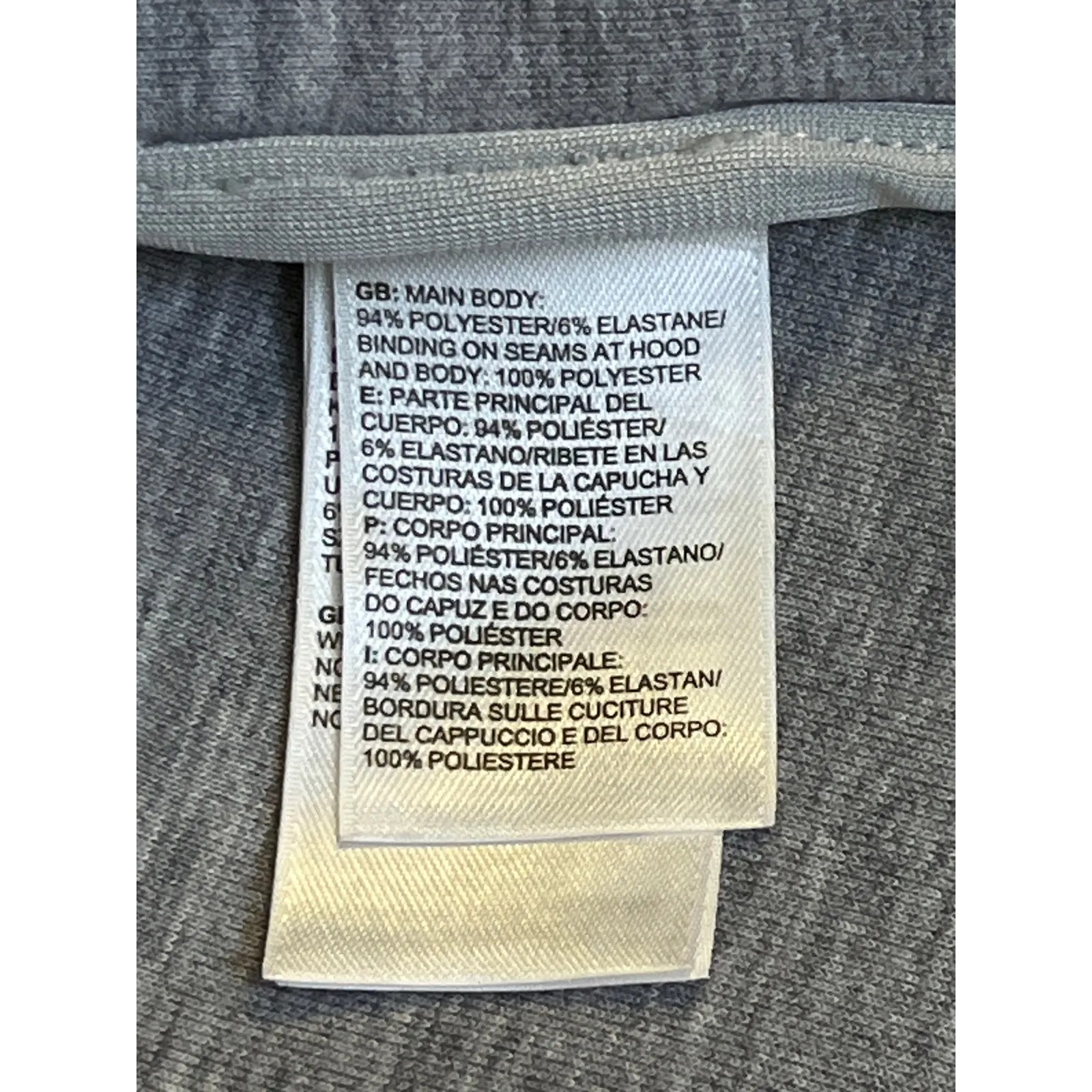 The North Face Women’s Gray Hooded Full Snap Jacket M Stretch Fleece Blend - Image 3