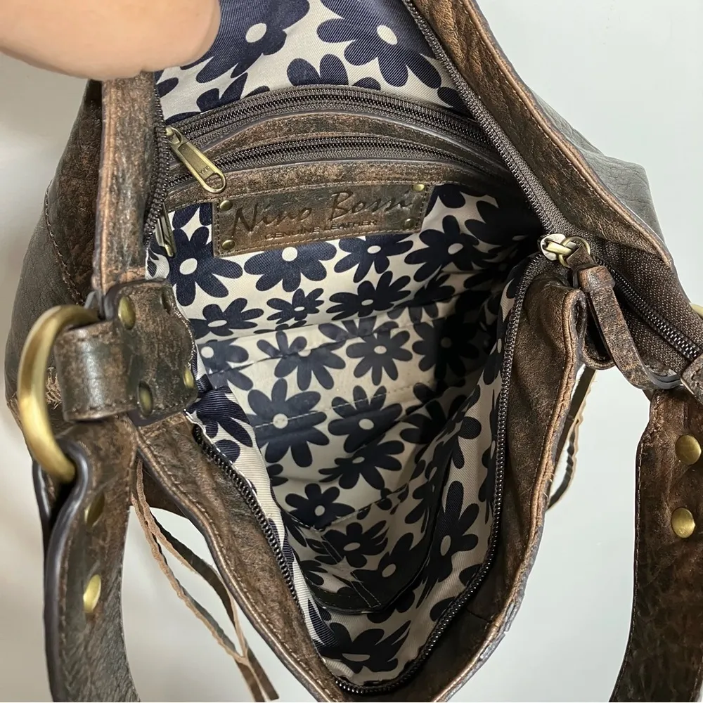 Noni Bossi brown leather hobo bag - Image 6