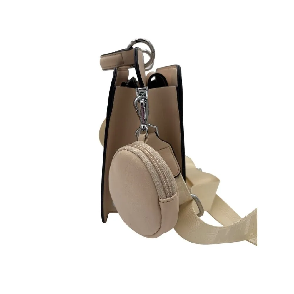 Women’s MilanChiva Beige handbag w/ detachable crossbody & coin purse Tan - Image 4