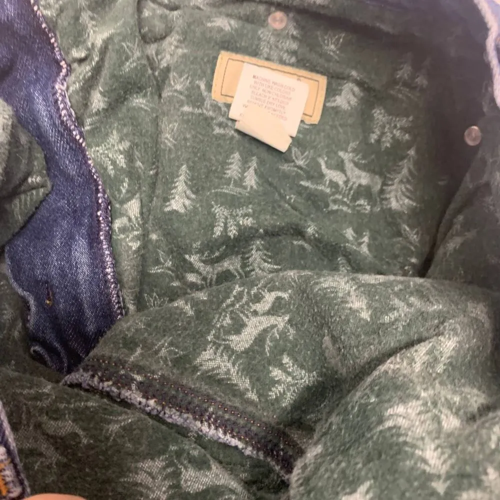 LL Bean Fleece Lined Jeans Sz 14P  Double L - Image 9