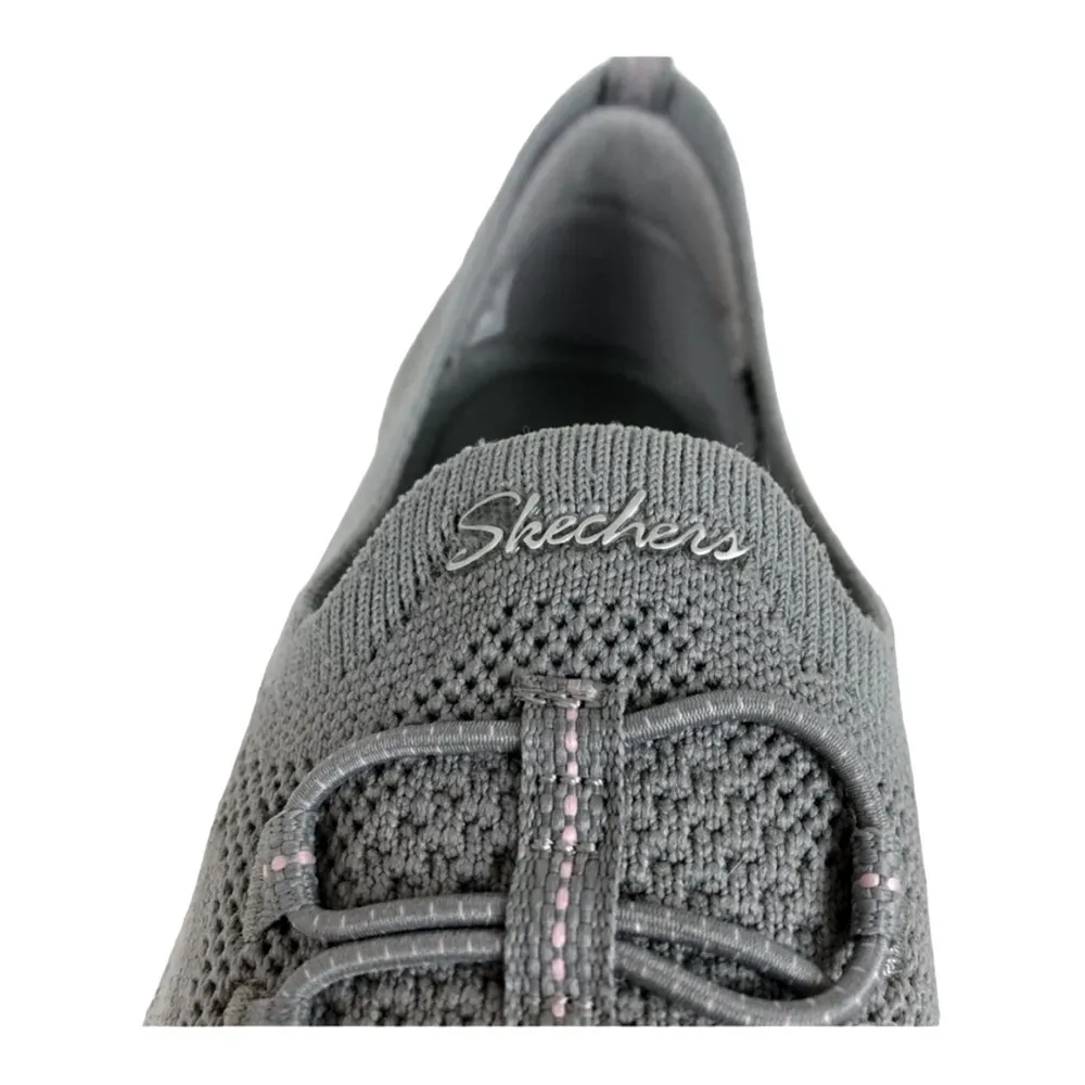 Skechers Newbury St Every Angle Grey Stretch Sz.8 wide Fit Slip On Sneakers - Image 10