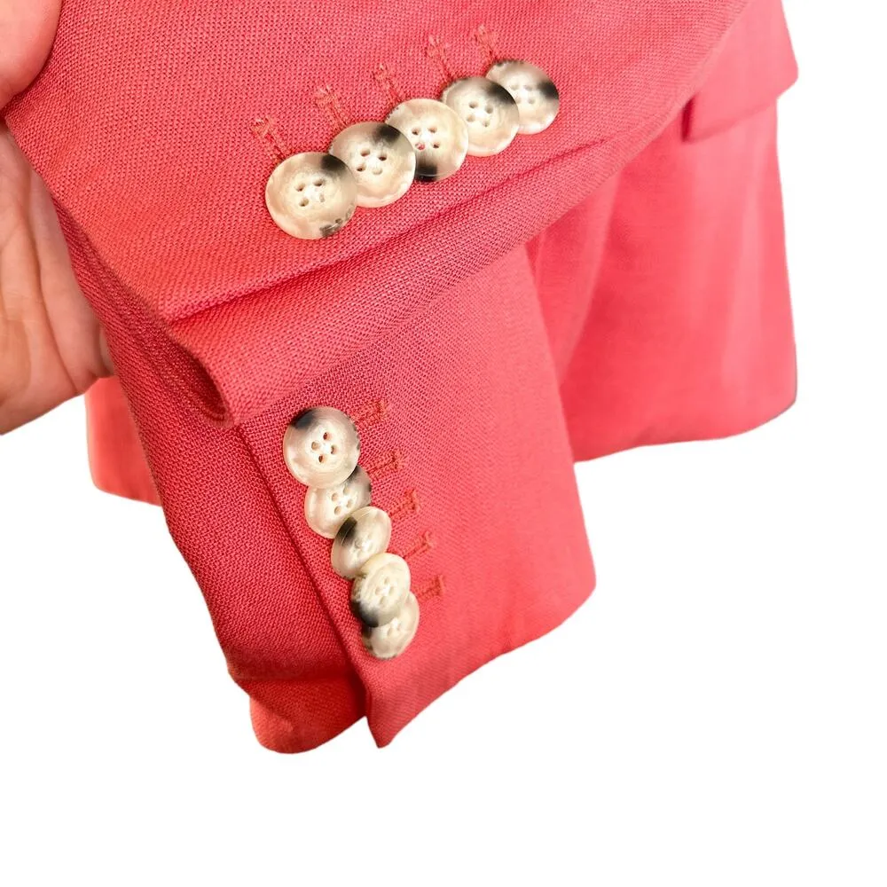 Veronica Beard  NEW Danielle Dickey Blazer Single Button Jacket Melon Pink 2 - Image 8