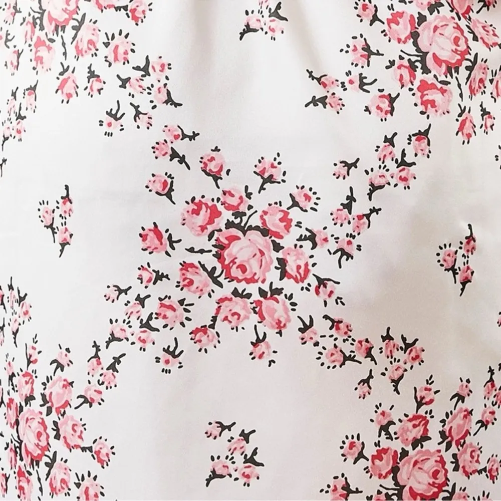 Morgan Lane x FabFitFun Blush Pink Satin Floral Robe Kimono Style Size S/M - Image 7