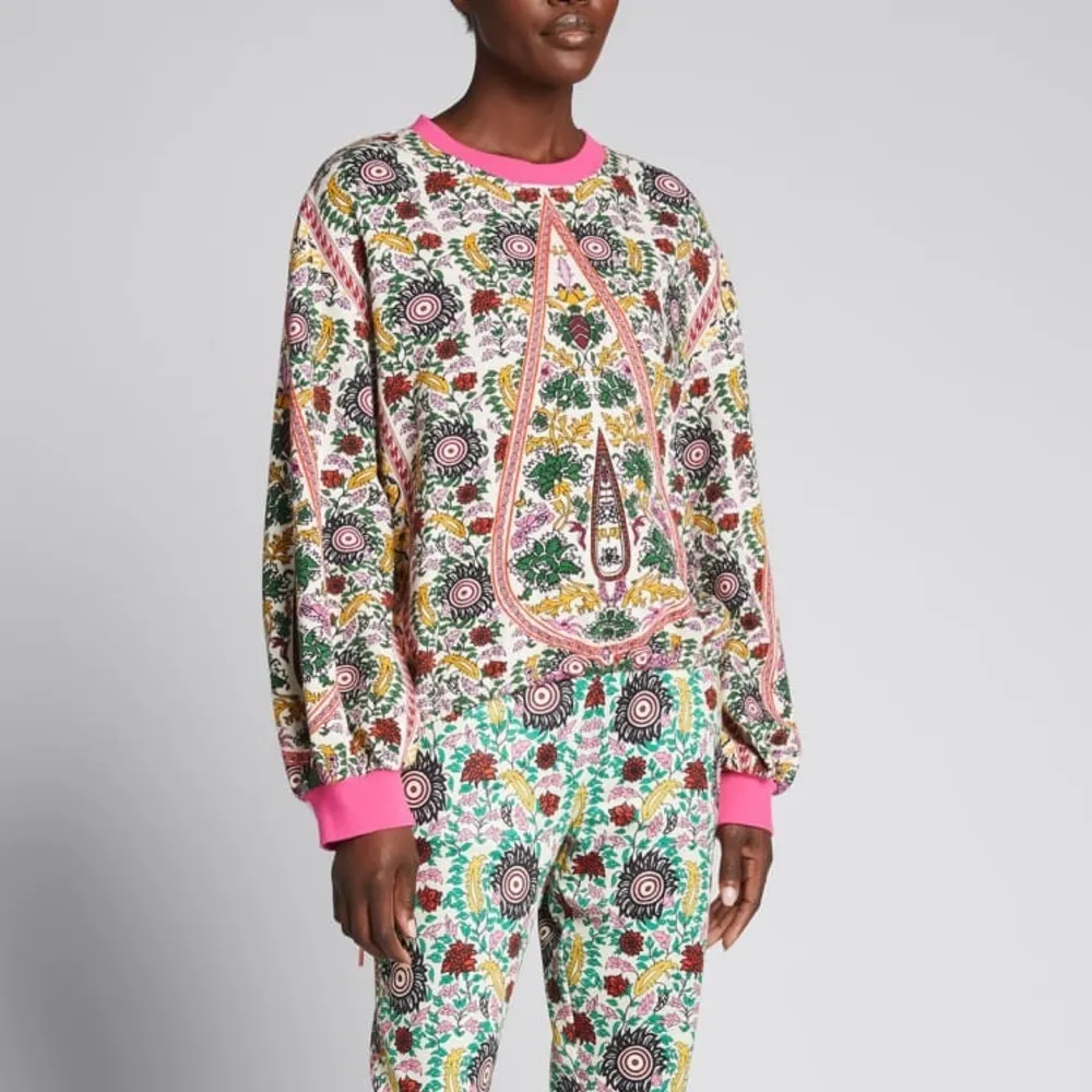 Alice + Olivia Amirah Floral-Print Drawstring-Hem Sweatshirt - Image 2