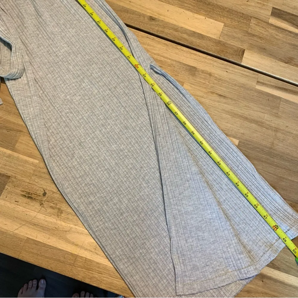 Grey Ribbed Tee Midi Dress 6 - Image 6