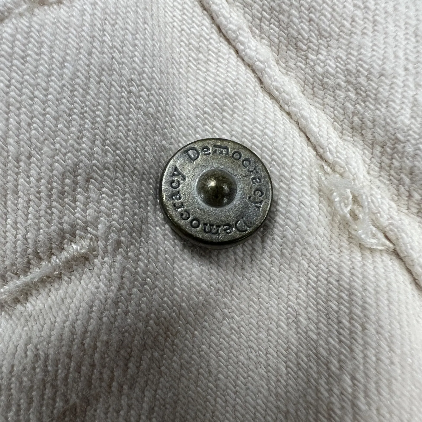 Democracy "Ab"Technology Winter White Mid Rise Ankle Tummy Control Jeans Size 6 - Image 7