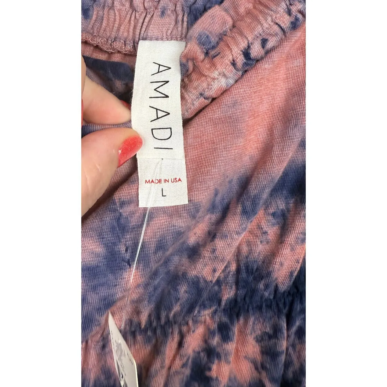 NWT Anthropologie Amadi Strapless‎ Tie Dye Maxi Dress Whimsy Tiered Size Large - Image 3