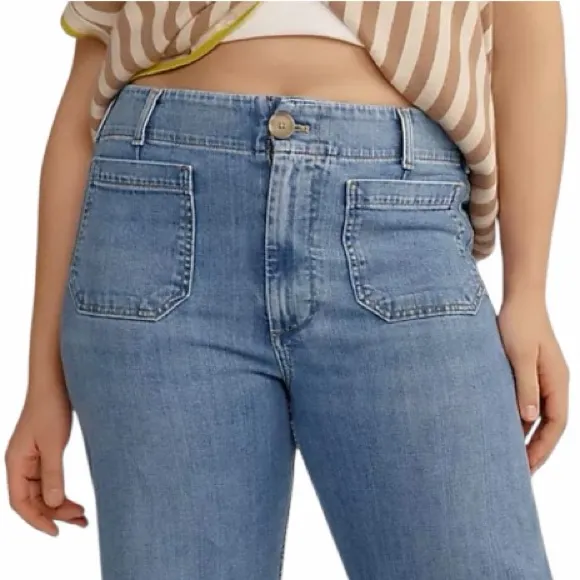 Maeve Anthropologie The Colette Wide Leg Crop Jeans High Rise Women’s Size 18W - Image 5