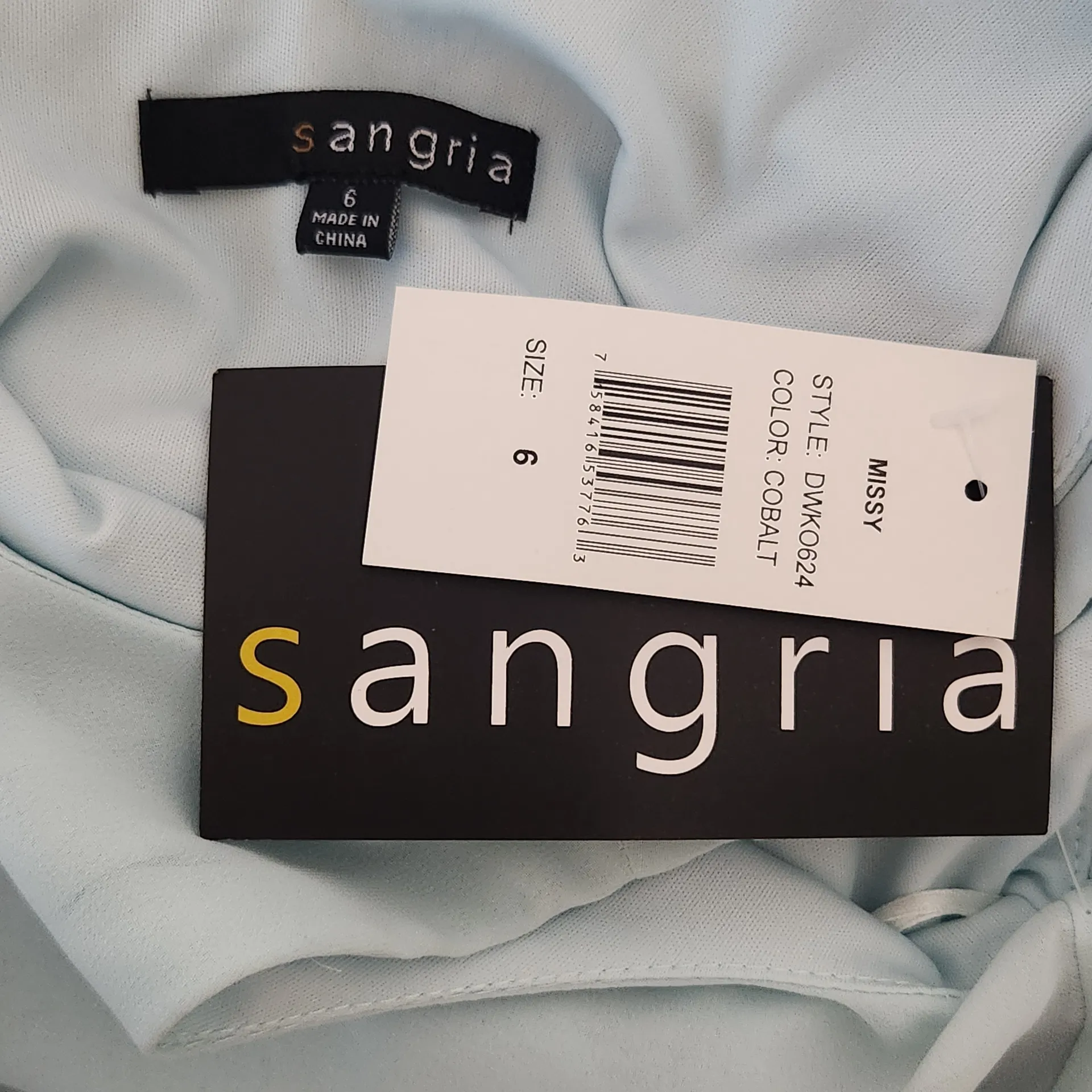 Sangria Sleeveless Blue Maxi Dress with Pleated Skirt Size 6 NWT - Image 10