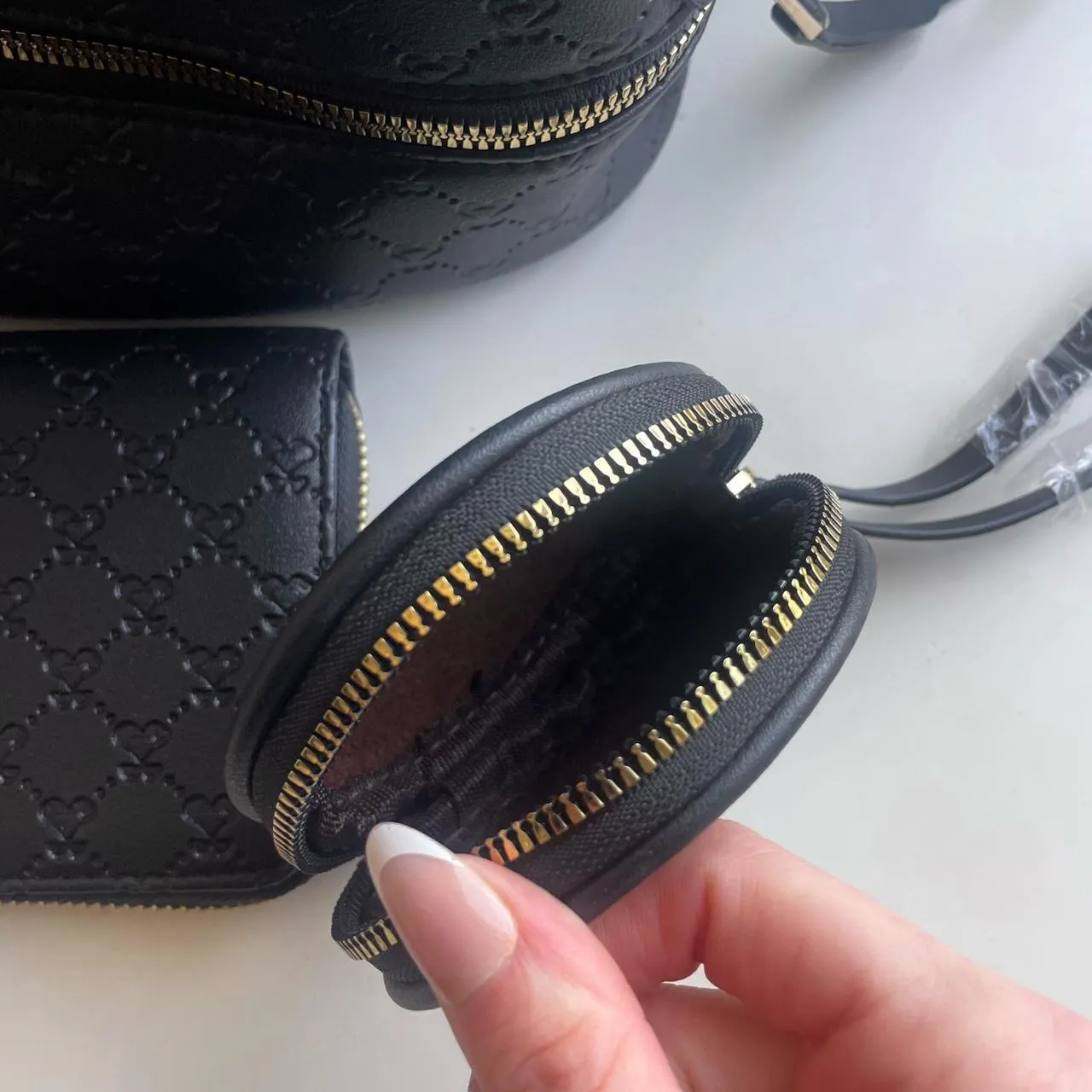 small black backpack + matching pouch & wristlet - Image 5