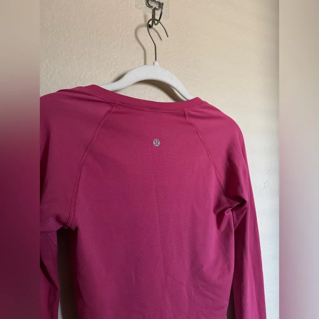 Lululemon Swiftly Tech Long Sleeve 2.0 *Race Top Sz 4 Calypso Pink - Image 6