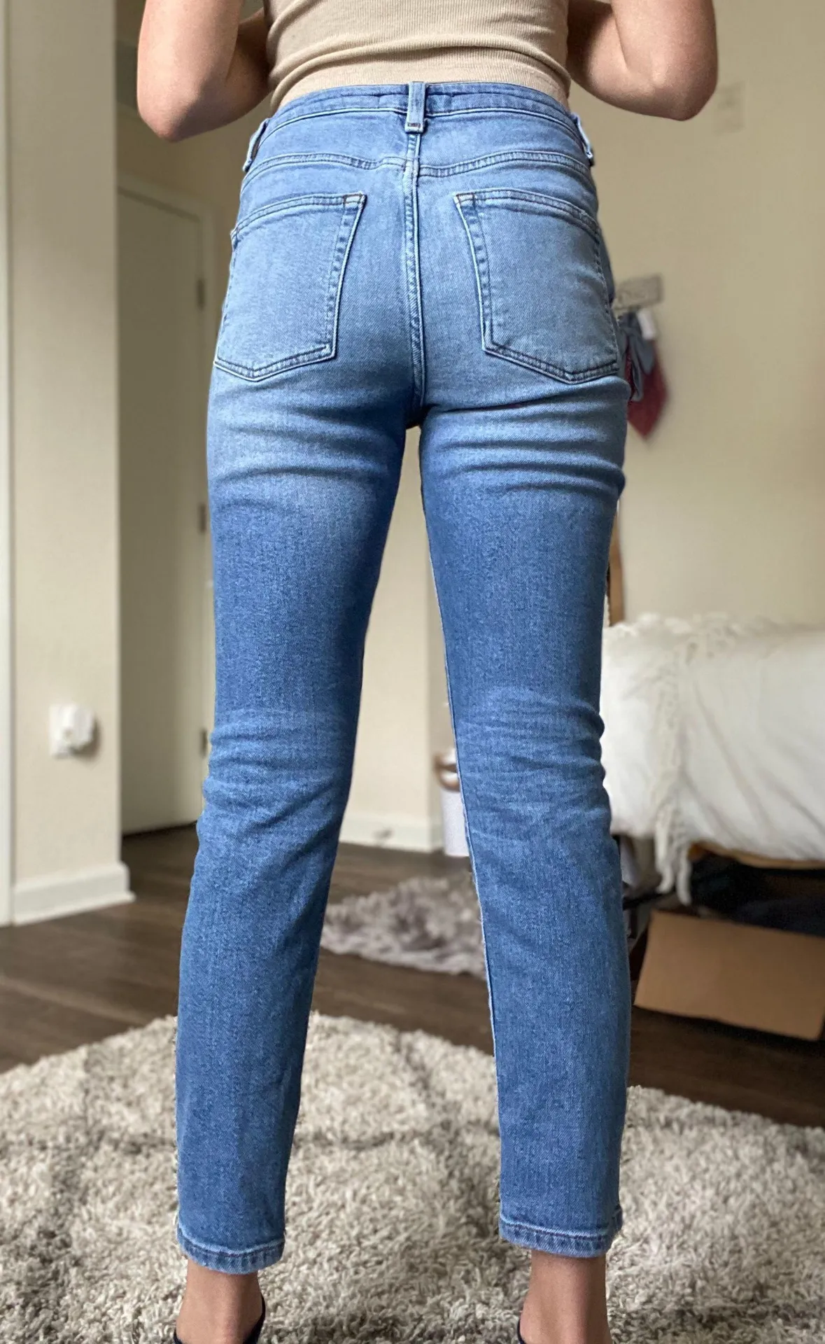 Forever 21 Custom Distressed High Waisted Mom Jeans - Image 2