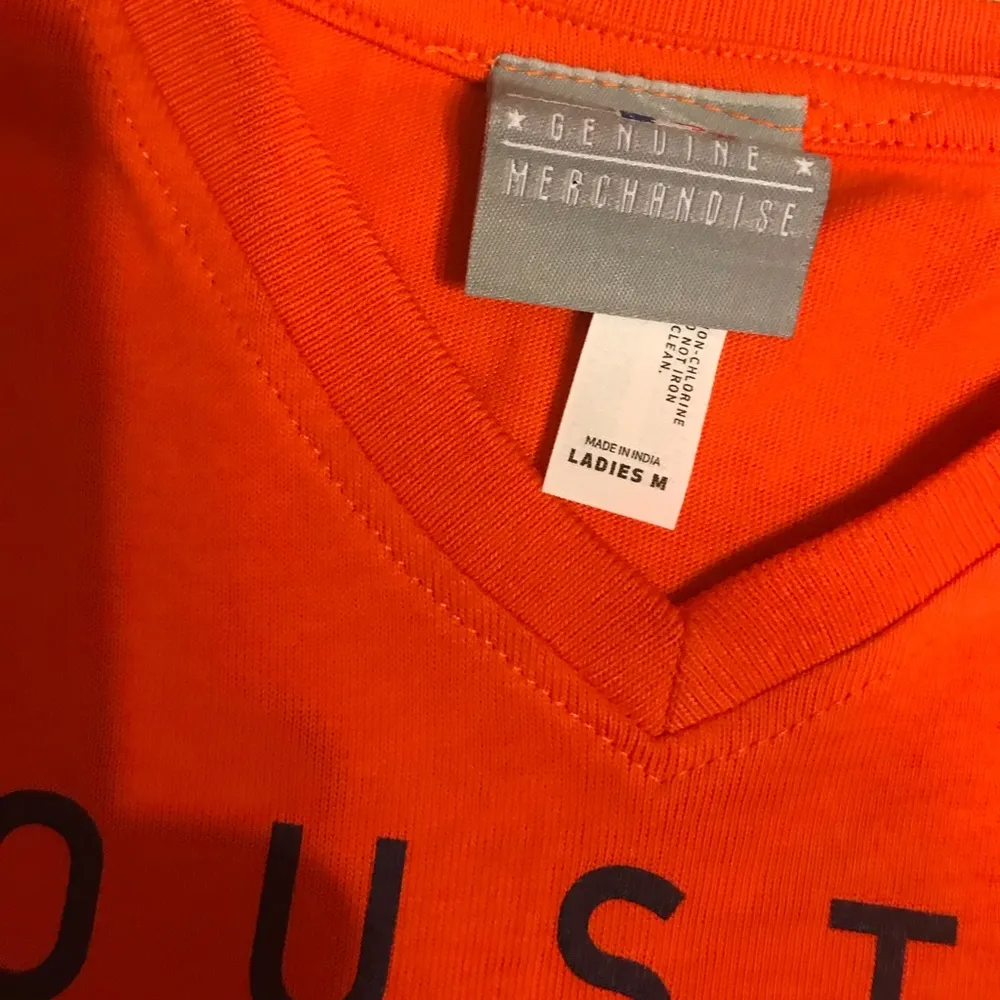 Women’s Houston astros orange baseball shirt Size M - Image 2