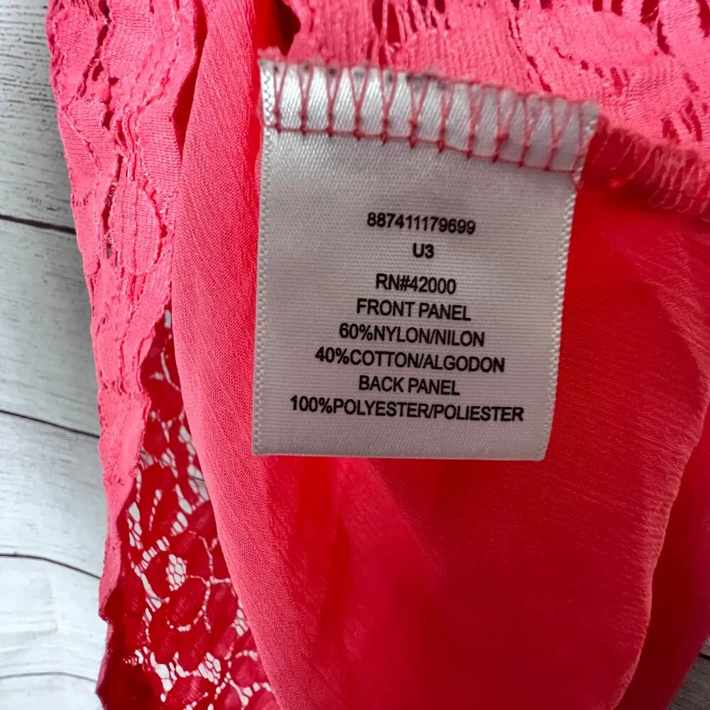 BONGO Womens Orange Raceback Blouse  Sz L - Image 4