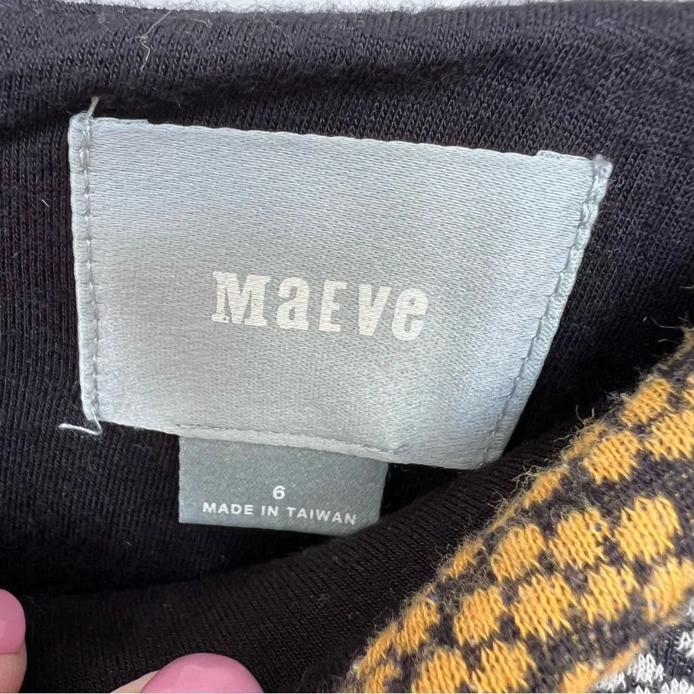 Maeve Kanara Anthropologie Knit Skirt Geometric Print Size 6 - Image 4