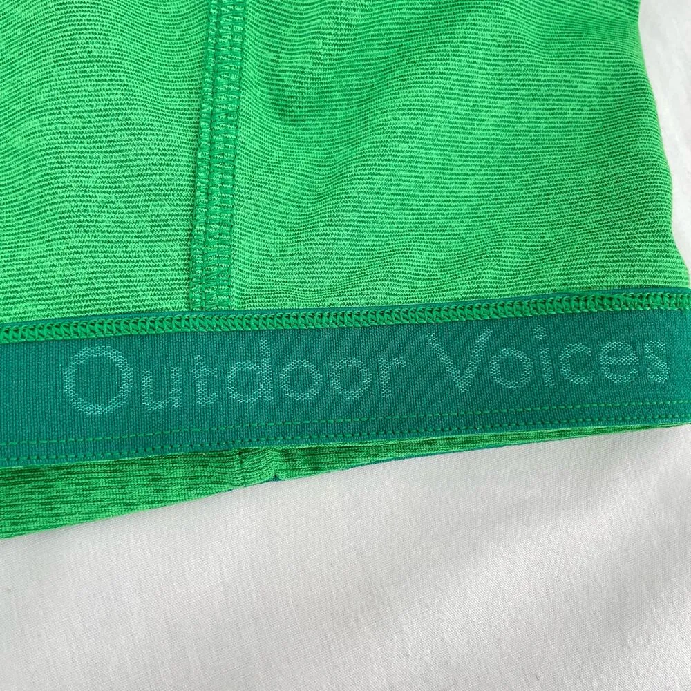 Outdoor Voices Pine Set 7/8 Warmup Leggings & Athena Bra Top Bright Green Set XL - Image 11