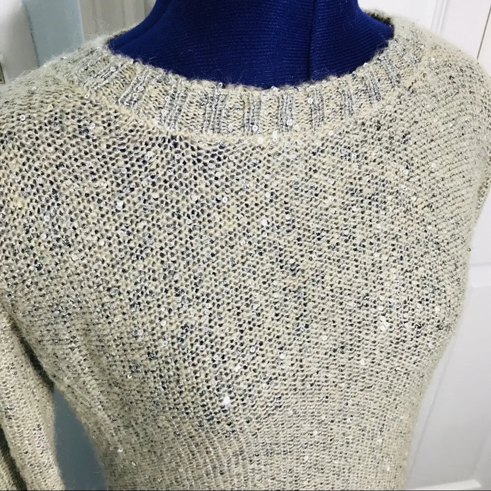 BB Dakota Champagne Sparkle Sweater Size Small - Image 6