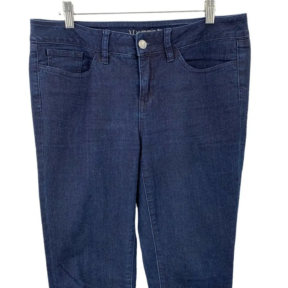 YUMMIE by Heather Thompson Dark Wash Denim Straight Leg Jeans Size 31 Blue - Image 2