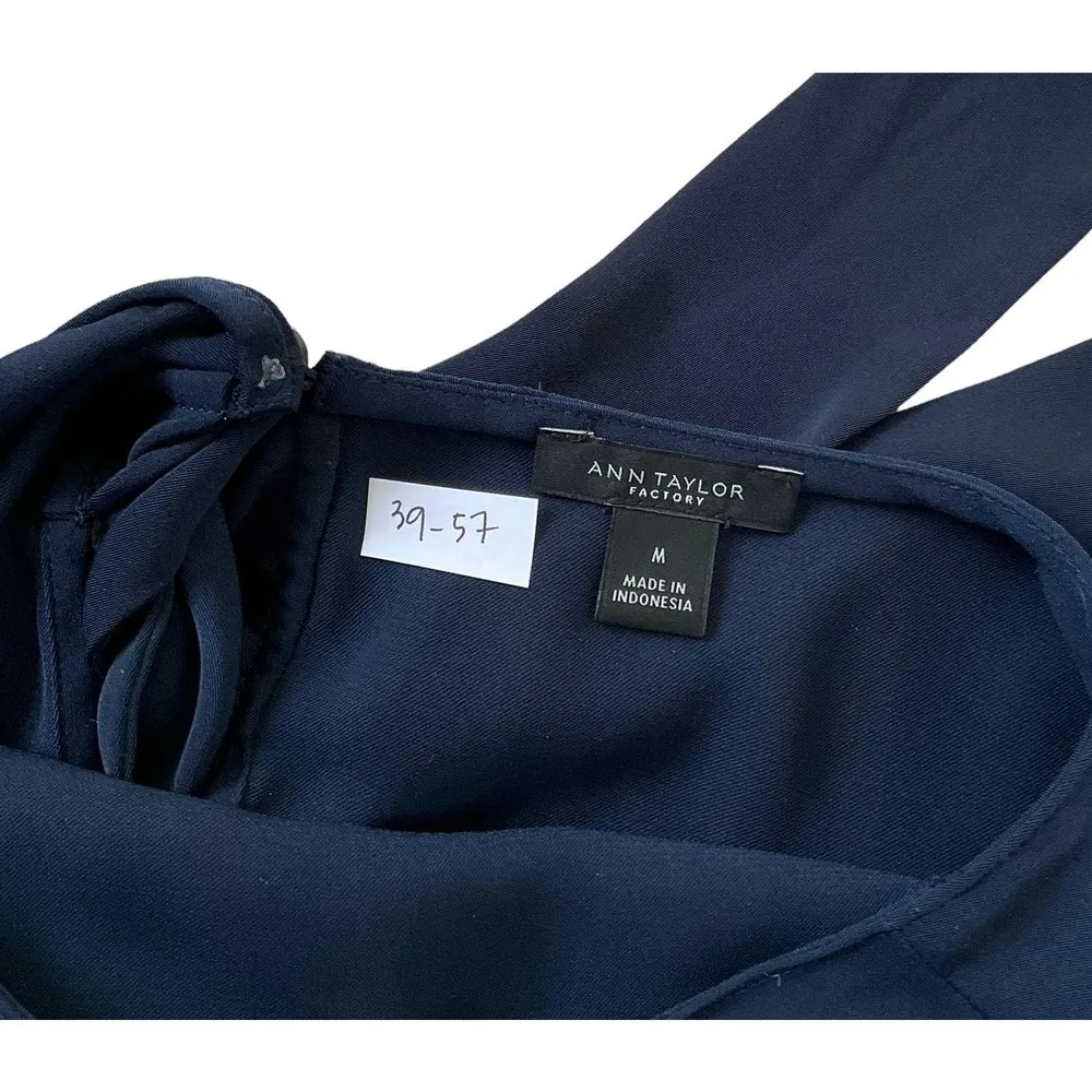 Ann Taylor Blue Long Sleeve Blouse Size M | 39-57 - Image 3