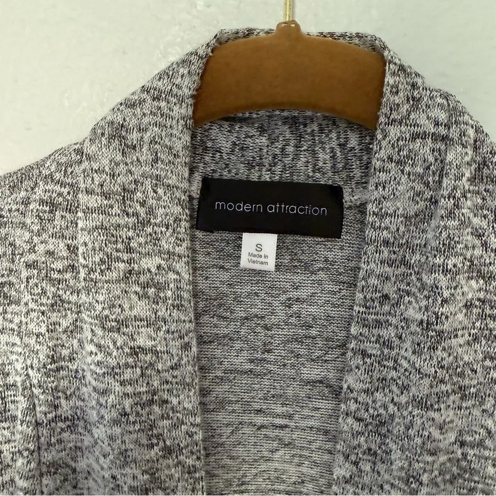 Heather Charcoal Open cardigan sweater Grey Gray - Image 3