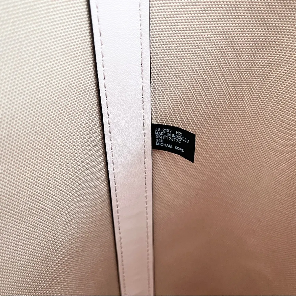 NWT Michael Kors Pink ‘Jodie’ Monogram Jacquard Large Tote Bag in “Powder Blush” - Image 9