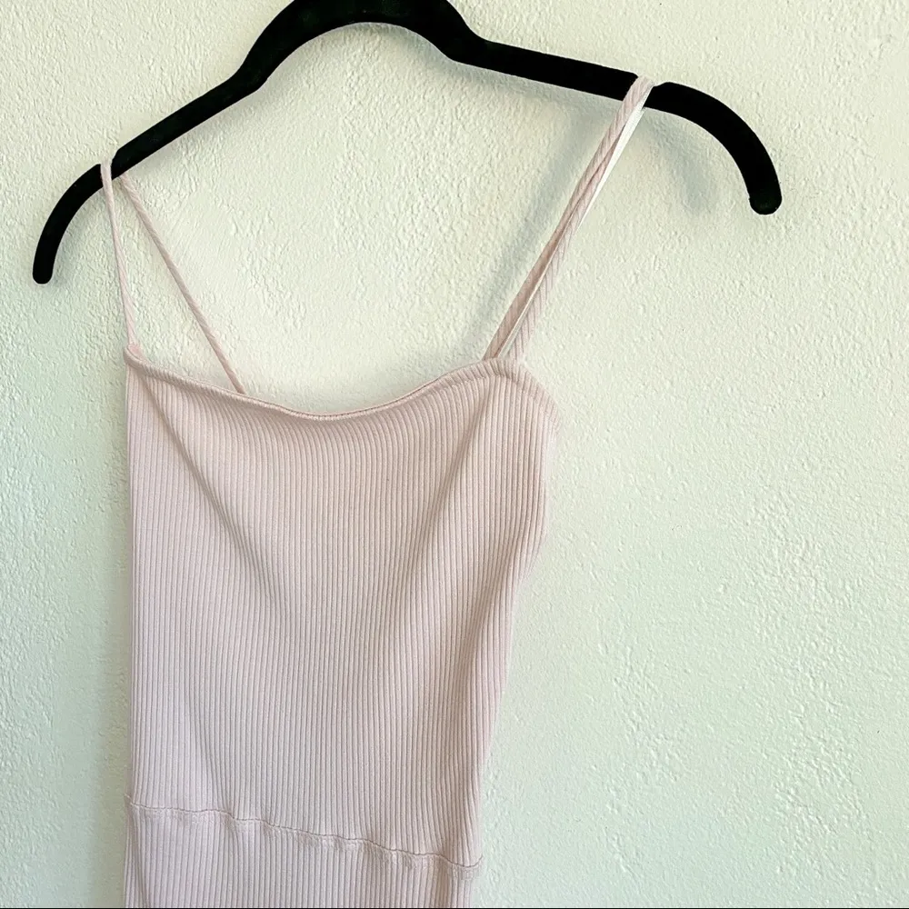 Urban Outfitters Palace Ribbed Strappy Back Mini Dress Pink Size Large - Image 5