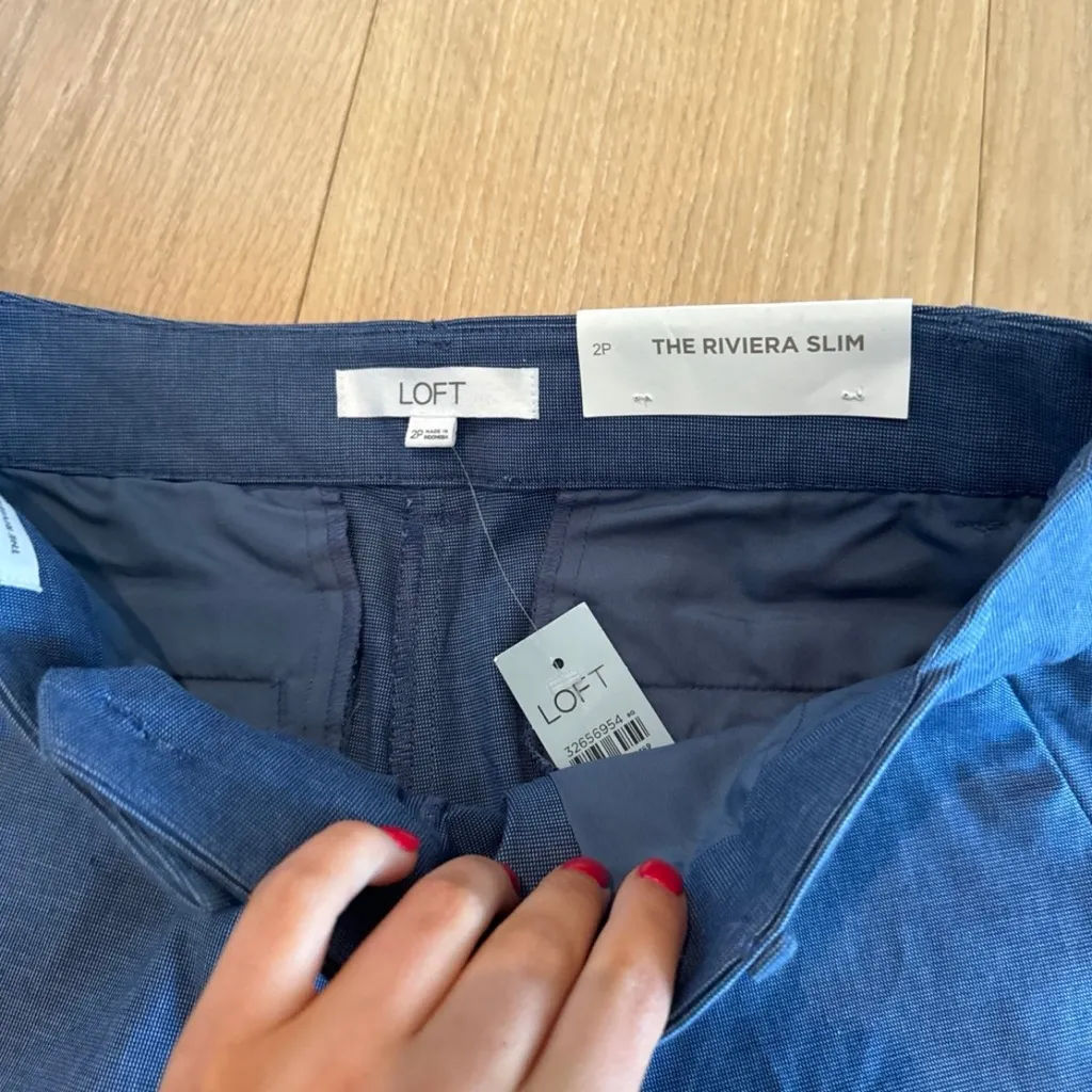 NWT Loft Chambray The Riviera Slim Pant - Image 3