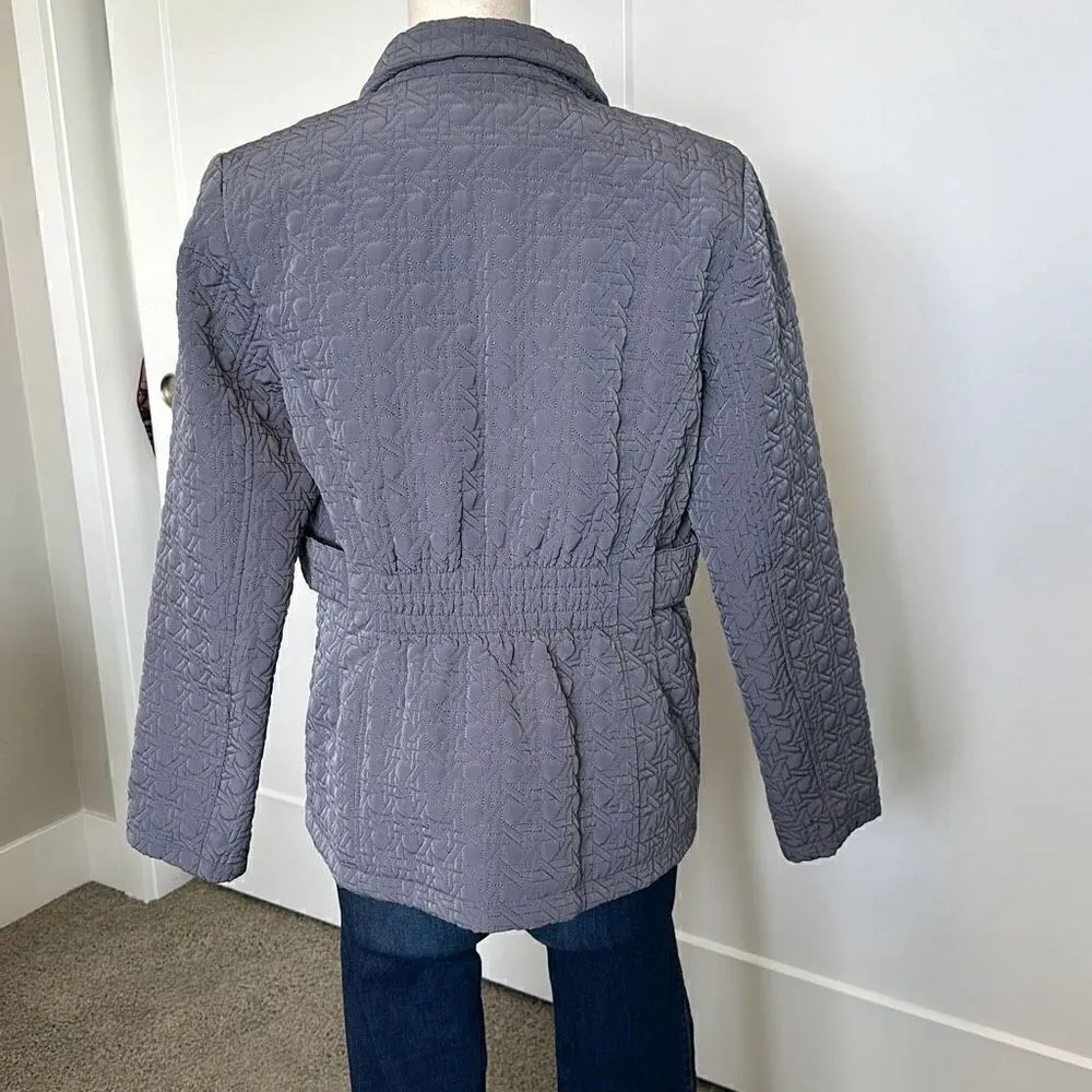 Gallery  Quilted Gray Coat - Image 10