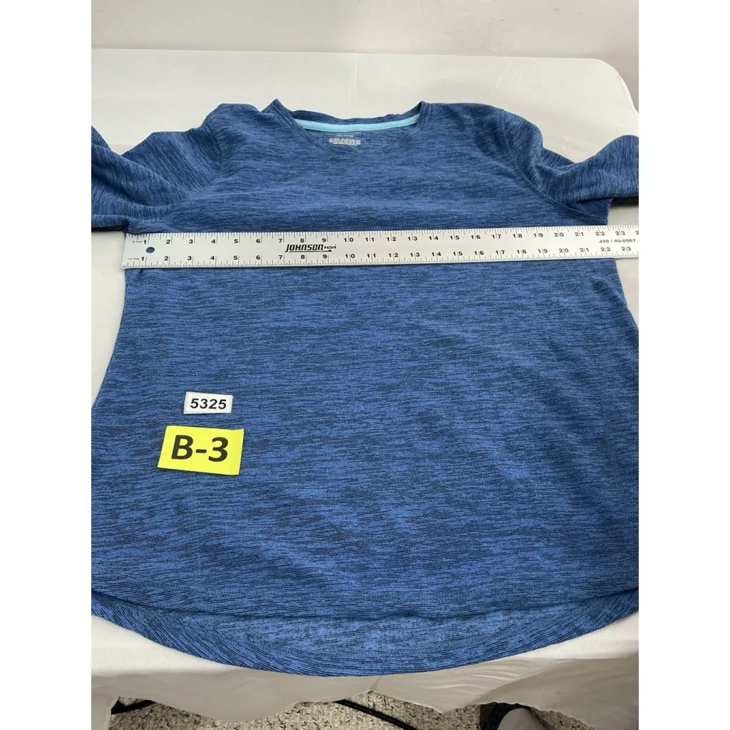 Womans Tek Gear Long Sleeve Crew Neck Pullover Shirt XXL Blue - Image 5