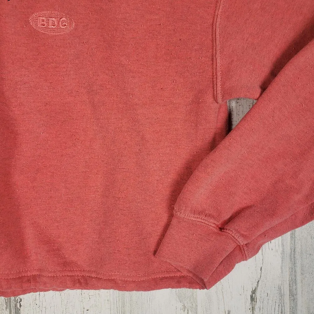 NWT BDG Urban Outfitters Light Red Crew Neck Cropped Sweatshirt Women's Small - Image 4