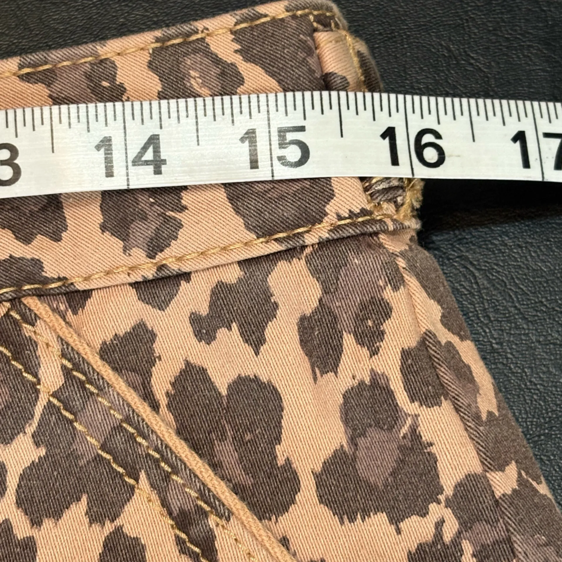 Versona Leopard Print Skirt - Brown and Tan w/front & back pockets. NWT size 10 - Image 10