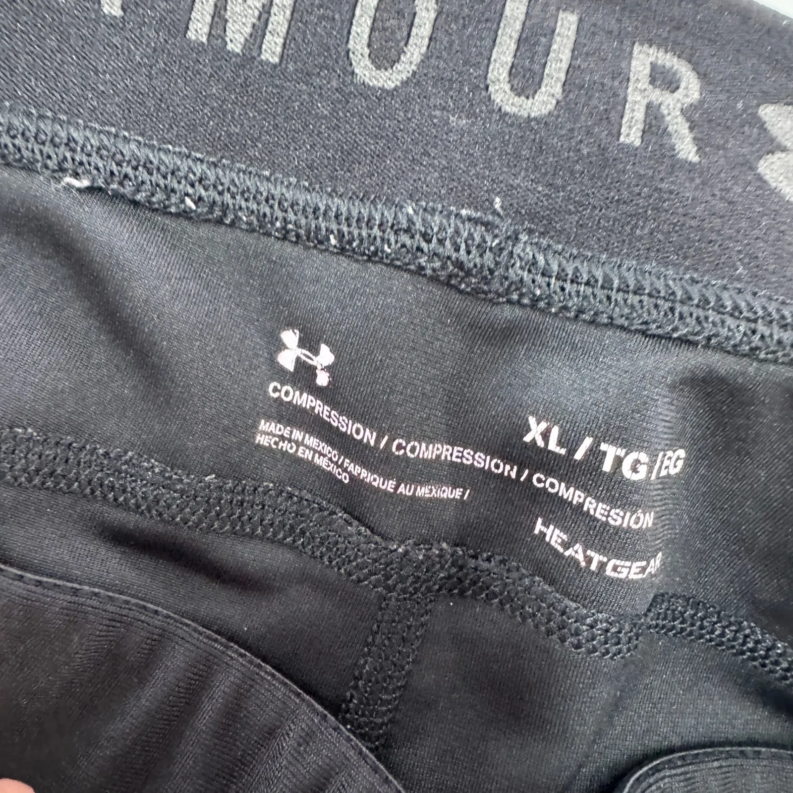 Under Armour Leggings Womens X Large Black HeatGear Compression Athletic Workout - Image 4