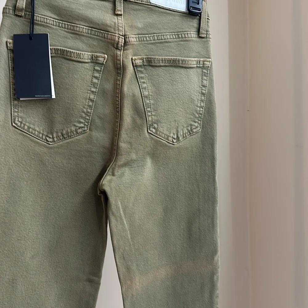 NWT Re/Done 70s High Rise Stove Pipe cropped straight-leg Jeans Button Fly 25 - Image 7