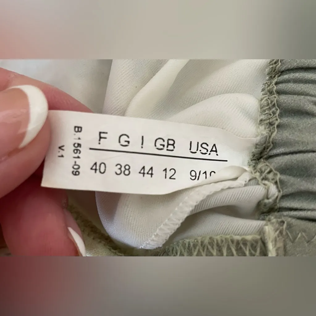 Vintage biker string bikini top, clasp back rhinestone eagle, no pads; 9 - Image 6