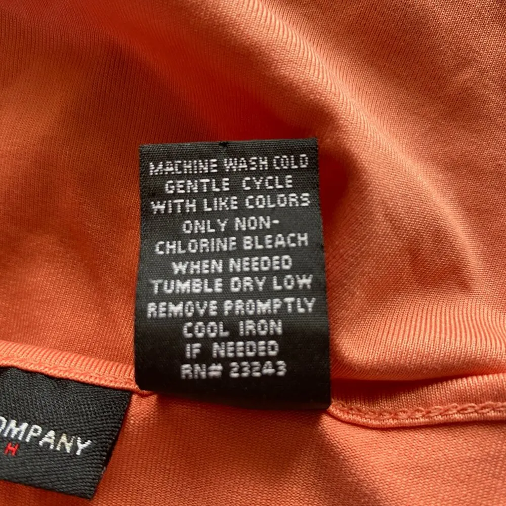 New York & Company peachy orange sleeveless tank top laced with a bow women's S - Image 8