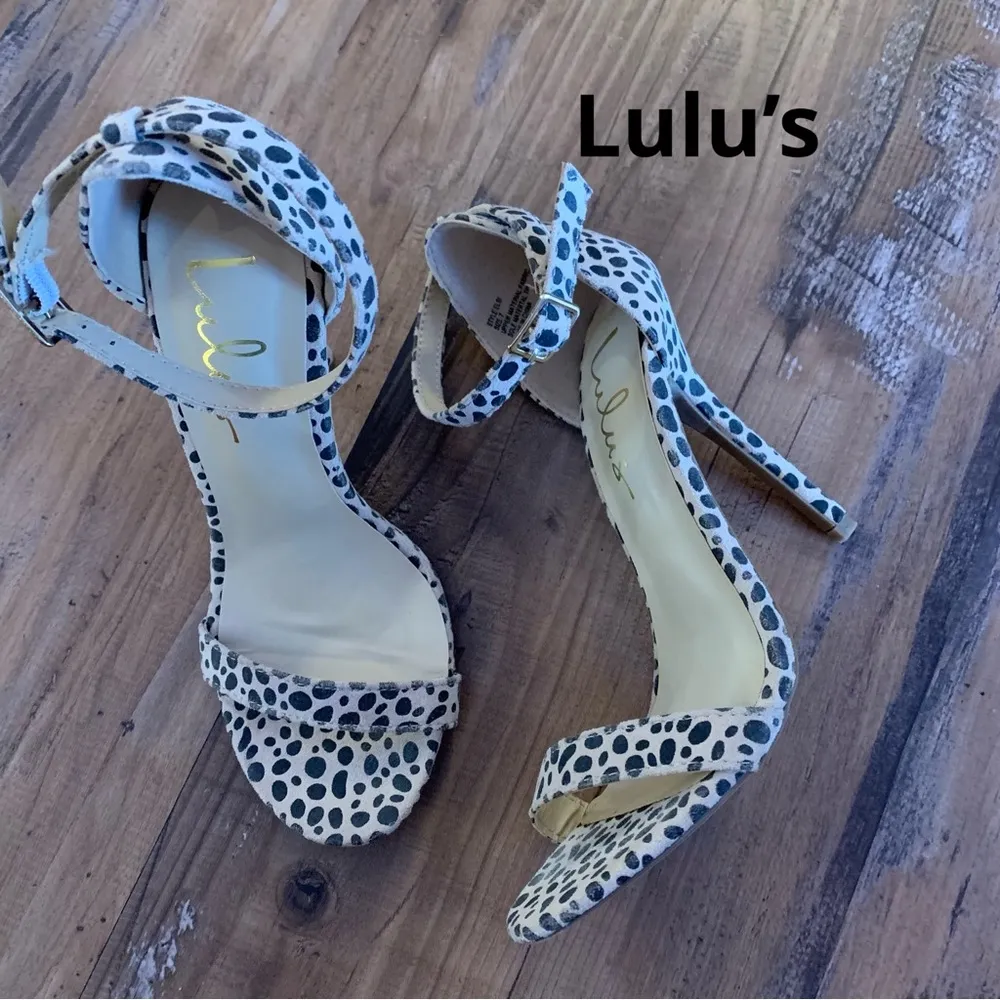 Lulus Baby Cheetah Single Ankle Strap Heels Size 7 Shoes - Image 3