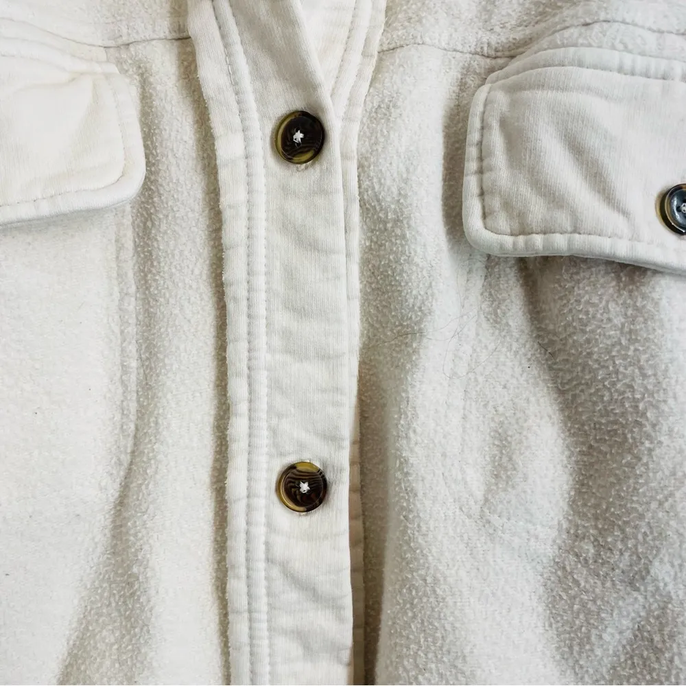 Free People Ruby Cream Button-Up Jacket Shacket size XL - Image 8